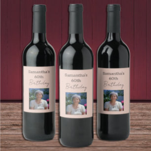 Étiquette Pour Bouteilles De Vin Vin de la perfection 60e anniversaire