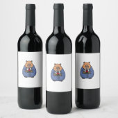 Étiquette Pour Bouteilles De Vin Vin de la Saint-Valentin capybara (Bouteilles)