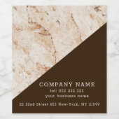 Étiquette Pour Bouteilles De Vin Vin de marbre beige Étiquette (Étiquettes simples)