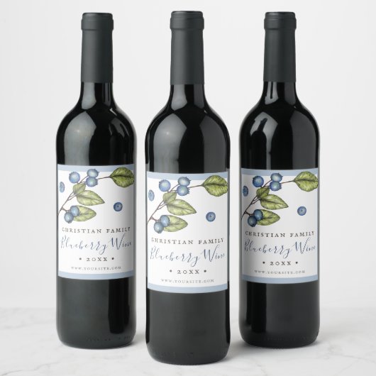 Étiquette Pour Bouteilles De Vin Vin de myrtille rustique (Bouteilles)