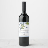 Étiquette Pour Bouteilles De Vin Vin de myrtille rustique (Devant)