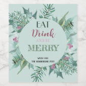 Étiquette Pour Bouteilles De Vin Vin de Noël Étiquette (Étiquettes simples)