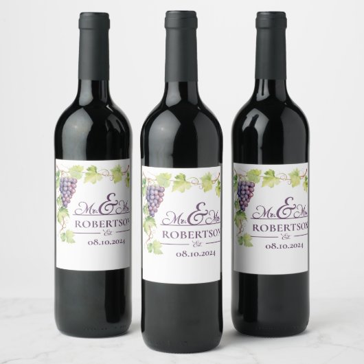Étiquette Pour Bouteilles De Vin Vin de raisin violet (Bouteilles)