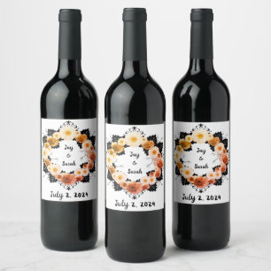 Étiquette Pour Bouteilles De Vin Vin Favoriser Fleurs Personnalisées Timbre