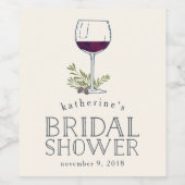 Étiquette Pour Bouteilles De Vin Vin Fête des mariées à thème (Étiquettes simples)