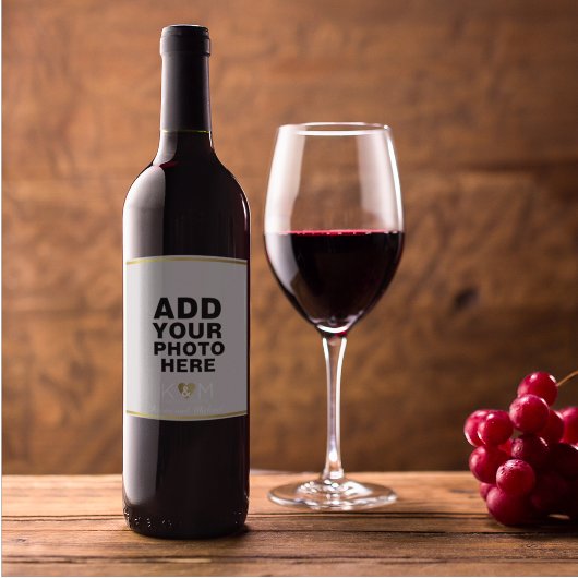 Étiquette Pour Bouteilles De Vin vin mariage photo