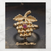 Étiquette Pour Bouteilles De Vin Vin rouge (Étiquettes simples)