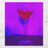 Étiquette Pour Bouteilles De Vin vin rouge dans un verre (Étiquettes simples)