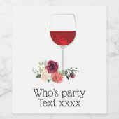 Étiquette Pour Bouteilles De Vin vin rouge fête Étiquette de vin (Étiquettes simples)