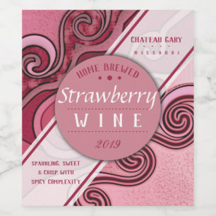 Étiquette Pour Bouteilles De Vin Vin rouge maison cordial personnalisé