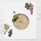 Étiquette Pour Bouteilles De Vin Vin rustique Barrel Vignoble Mariage (Étiquettes simples)