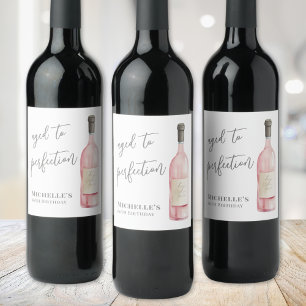 Étiquette Pour Bouteilles De Vin Vin Vieilli à la Perfection Anniversaire