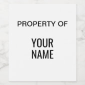 Étiquette Pour Bouteilles De Vin Vin voleur : propriété de votre nom texte modifiab (Étiquettes simples)