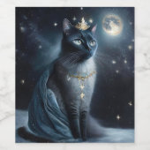 Étiquette Pour Bouteilles De Vin Vinatge Royal Cat (Étiquettes simples)