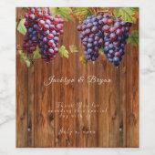 Étiquette Pour Bouteilles De Vin Vineyard Winery Mariage Grapevines (Étiquettes simples)