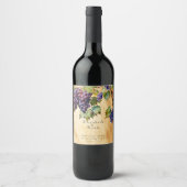 Étiquette Pour Bouteilles De Vin Vineyard Winery Mariage Grapevines (Devant)