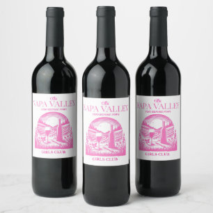 Étiquette Pour Bouteilles De Vin vino avant voeux napa valley rose