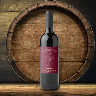 Étiquette Pour Bouteilles De Vin Vino Avant Vows Bourgogne Vin Bachelorte