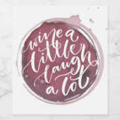 Étiquette Pour Bouteilles De Vin Vins un peu rire beaucoup (Étiquettes simples)