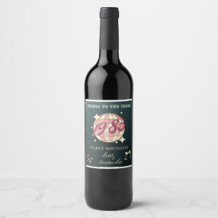 Étiquette Pour Bouteilles De Vin Vintage 1985 39ème fête de 40ème anniversaire Invi