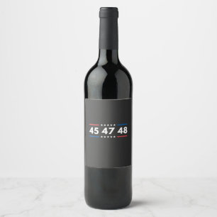 Étiquette Pour Bouteilles De Vin Vintage 45 47 48 Trump 2024 États-Unis Président d