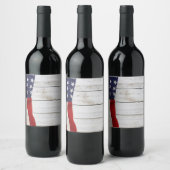 Étiquette Pour Bouteilles De Vin Vintage American Flag (Bouteilles)