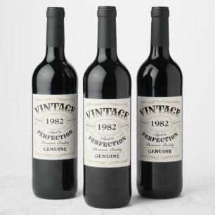 Étiquette Pour Bouteilles De Vin Vintage en or noir personnalisé au vin de perfecti