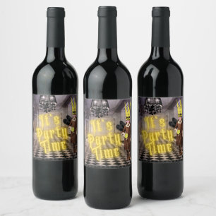 Étiquette Pour Bouteilles De Vin Vintage Goth Halloween Costume Party