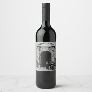 Étiquette Pour Bouteilles De Vin Vintage Monaco Principauté palais princier