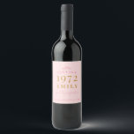 Étiquette Pour Bouteilles De Vin Vintage Pink Gold Custom 50th Birthday Wine Étique<br><div class="desc">Mon Vintage Pink Gold Custom 50th Birthday Wine Étiquette fera de l'événement que vous planifiez parfait. Il suffit de s'appliquer aux bouteilles de vin pour une célébration d'anniversaire parfaite.</div>