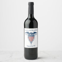 Vintage Shield Red White Blue American Eagle