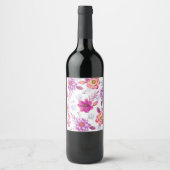 Étiquette Pour Bouteilles De Vin Violet rose (Devant)