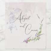 Étiquette Pour Bouteilles De Vin Violet rose Fleur sauvage vif (Étiquettes simples)