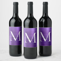 Violet violet Monogramme Girly Script Acier métall