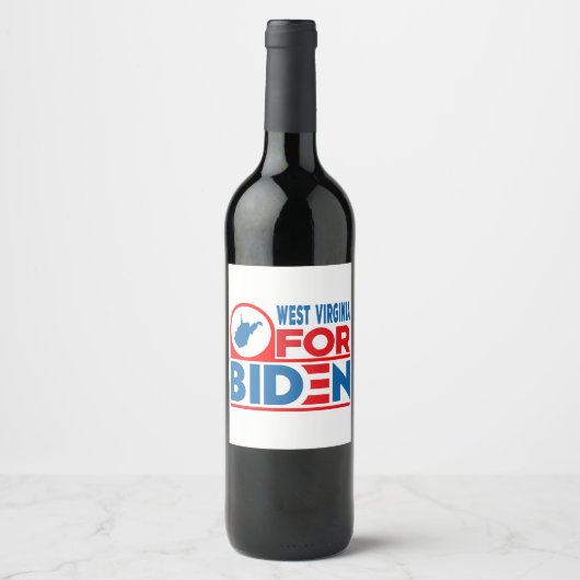 Étiquette Pour Bouteilles De Vin VIRGINIE OCCIDENTALE À Biden (Devant)