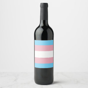 Étiquette Pour Bouteilles De Vin Visibilité du drapeau de fierté transgenre de Slip