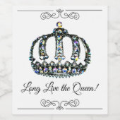 Étiquette Pour Bouteilles De Vin "Vive la Reine" (Étiquettes simples)