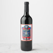 ÉTIQUETTE POUR BOUTEILLES DE VIN VOEUX DE LA SAISON (Devant)