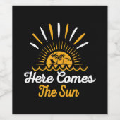 Étiquette Pour Bouteilles De Vin Voici Le Soleil (Étiquettes simples)