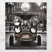 Étiquette Pour Bouteilles De Vin Voiture antique (Étiquettes simples)