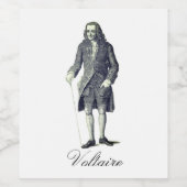 Étiquette Pour Bouteilles De Vin Voltaire (Étiquettes simples)