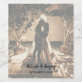 Étiquette Pour Bouteilles De Vin Vos propres photos Mariage passé (Étiquettes simples)