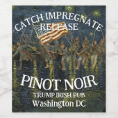 Étiquette Pour Bouteilles De Vin Vote Political Patriotic Trump Republican Party (Étiquettes simples)