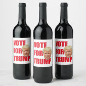 Étiquette Pour Bouteilles De Vin Voter pour Trump (Bouteilles)