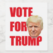 Étiquette Pour Bouteilles De Vin Voter pour Trump (Étiquettes simples)