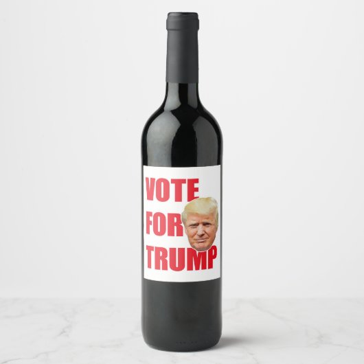 Étiquette Pour Bouteilles De Vin Voter pour Trump (Devant)