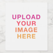 Étiquette Pour Bouteilles De Vin Votre logo d'image vide (Étiquettes simples)