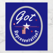 Étiquette Pour Bouteilles De Vin Vous êtes représenté ? (Étiquettes simples)