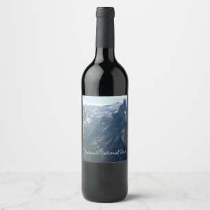Étiquette Pour Bouteilles De Vin Vue depuis Glacier Point dans le parc national de