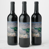 Étiquette Pour Bouteilles De Vin Vue sur le centre historique de Rome (Bouteilles)